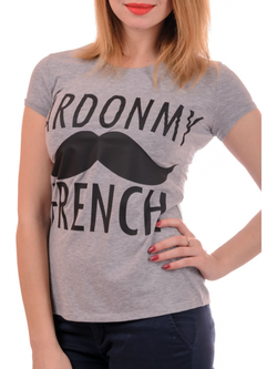 ФУТБОЛКА ЖЕНСКАЯ СЕРАЯ FRENCH ФУТБОЛКА ЖЕНСКАЯ СЕРАЯ FRENCH